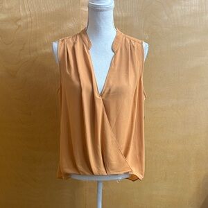 NWT DKNY High Low Tawny Sleeveless Blouse Size L